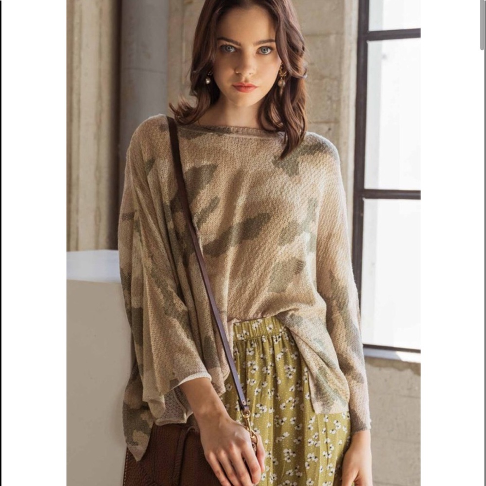 POL Camo Print Lightweight Sweater - Picture 7 of 16